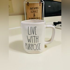 Rae Dunn Live With Purpose White Ceramic Mug